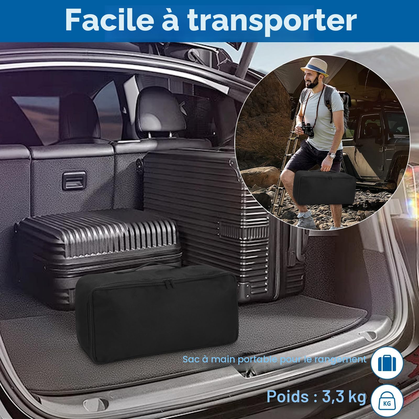 Toile de projecteur trépied 120 Pouces 16:9 HD Portable pour Jardin Camping