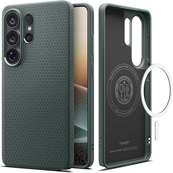 Spigen Galaxy S26 Ultra ile Uyumlu Kılıf Liquid Air Mag Fit Kaymaz Dokulu Yüzey Yeşil Kapak - ACS11026 (Spigen TR Garantili)