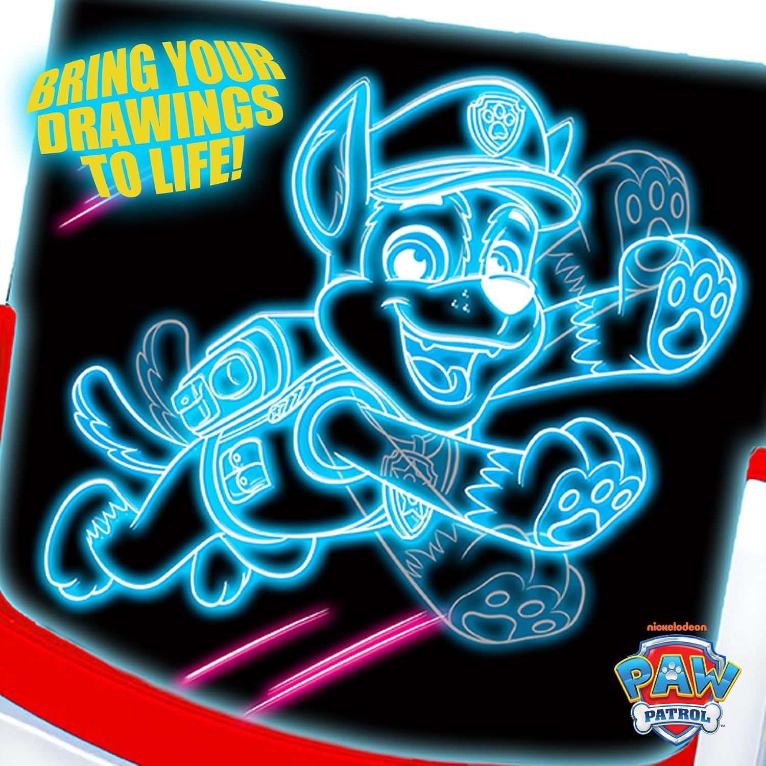 PAW Patrol Animated Glow Pad – LED Drawing Pad for Kids with 6 Storyboards, 3 Markers & Color Changing Lights – Birthday Gift Idea