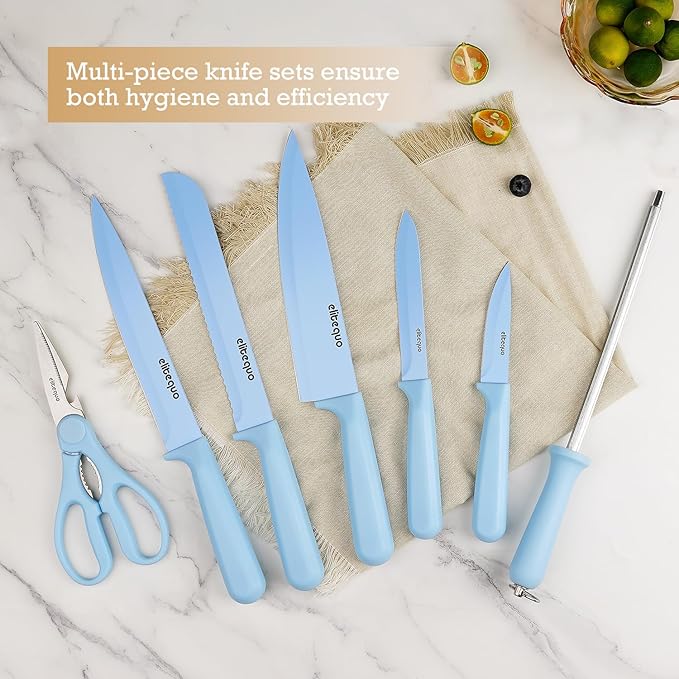 Set Cuchillos Cocina 8 Piezas Acero Inoxidable Base miniatura 3