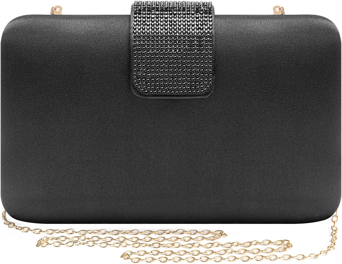 Satin Rhinestones Evening Bags Party Bridal Clutch Purse For Women Prom Clutch