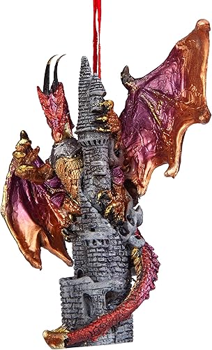 Miniatura 21 de Design Toscano Frost The Gothic Dragon - Adorno navideño para decoración navideña, 3 pulgadas de ancho, 3 pulgadas de profundidad, 5 pulgadas