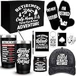 10 Pcs Retirement Gifts for Men 2025, This Legend Has Retired, Happy Retirement Gifts for Dad, Grandpa, Coworker, Teachers, Boss, Friends, Retirees, 20 Oz Tumbler Best Retirement Gifts Basket