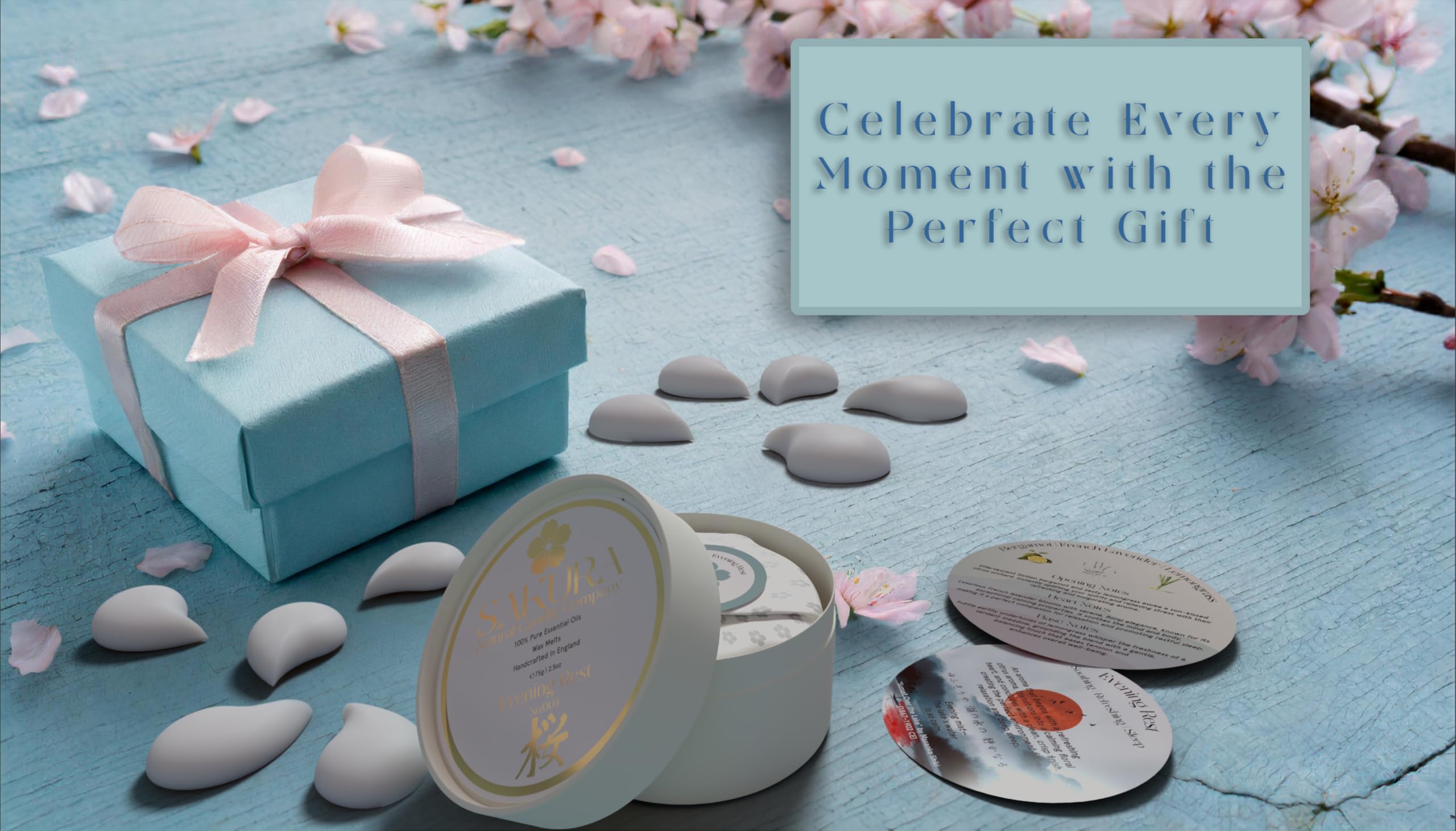 Evening Rest Wax Melts Strong Scented with Pure Essential Oils, White - Image 4