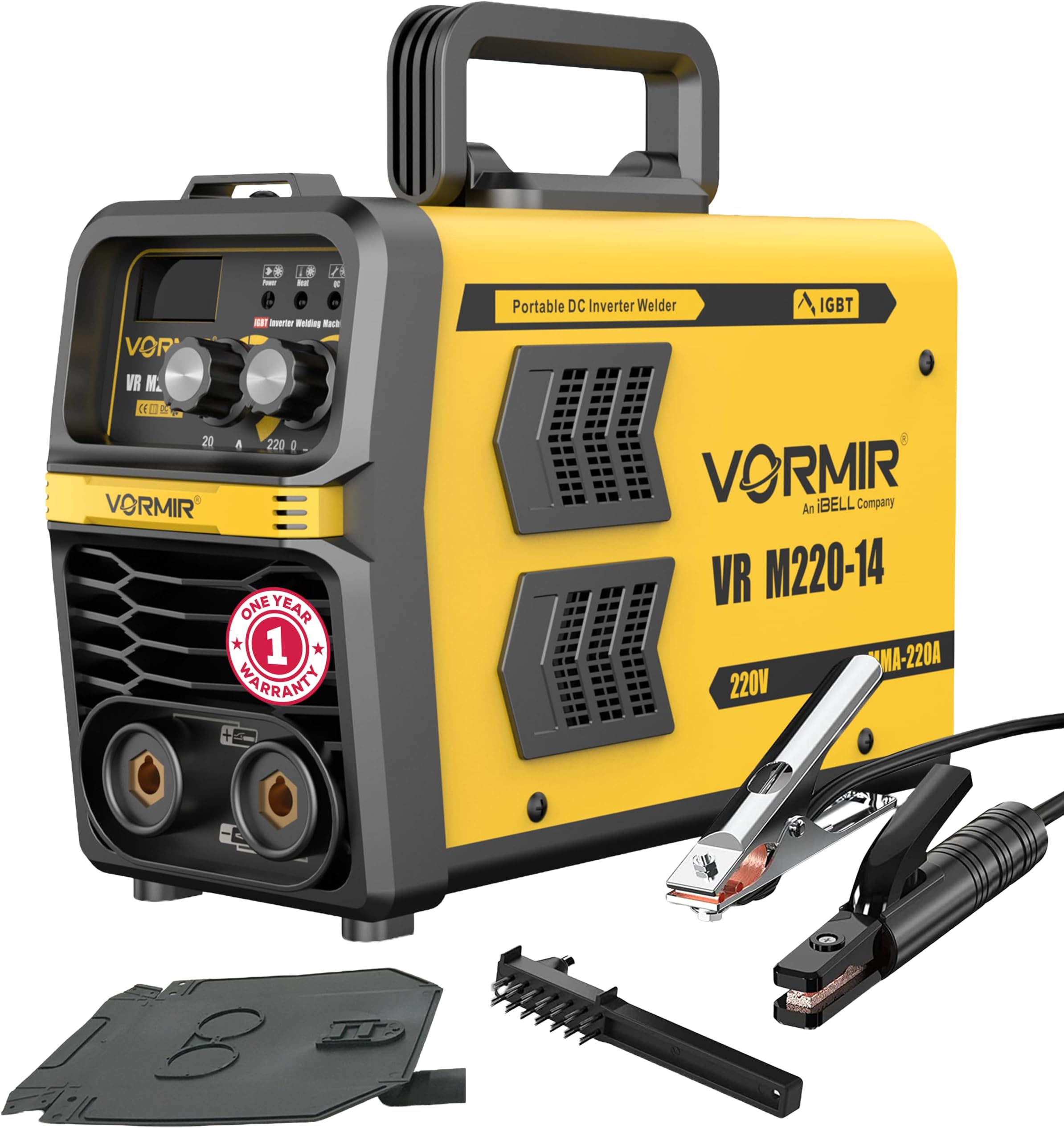 iBELL VORMIR VRM220-14 Inverter MMA Welding Machine (Home/DIY) 220A with Hot Start, Anti-Stick Functions- 1 Year Warranty