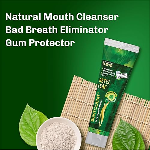Miniatura 4 de Bentodent Arcilla de bentonita de calcio remineralizante sin flúor, pasta de dientes natural, ingredientes orgánicos certificados, sin SLS, vegano,
