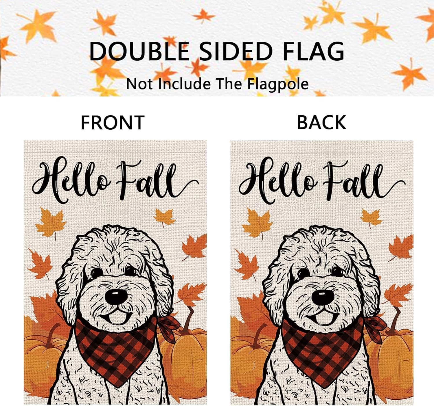 Seasonal Garden Flags Golden Doodle Double Sided Flags Set of 11 Holiday Farmhouse Indoor Outdoor Yard Lawn Christmas Gifts Decorations 12.5x18 Inch - Image 3