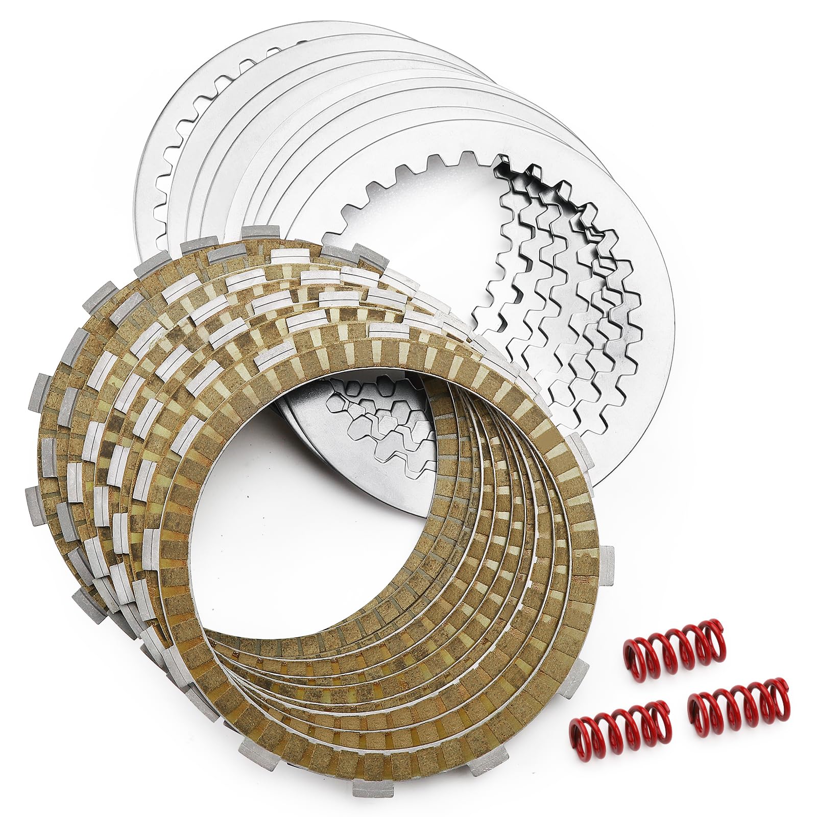 M8 Friction Steel Plate Clutch Kit - For Harley Touring Softail Milwaukee-Eight Engine Models, 10x Friction, 9x Plate Steel Plate, 3x Springs