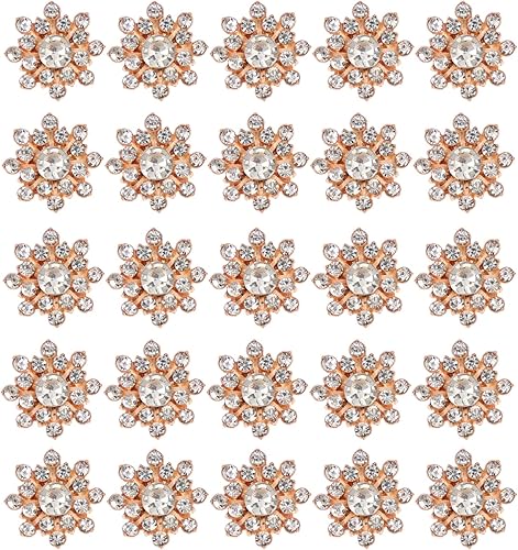 Miniatura 9 de Botones de copo de nieve de Navidad, botones de diamantes de imitación de perlas, botones de flores con parte trasera plana, botones de perlas para