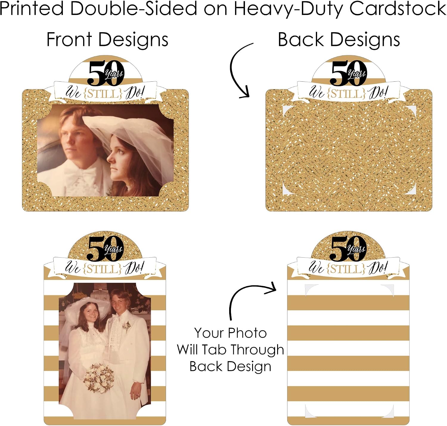 We Still Do - 50th Wedding Anniversary - Photo Table Toppers - 15 Ct image 4