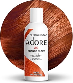 Semi Permanent Hair Color (039 Orange Blaze) | Vegan & Cruelty-Free Orange Hair Dye | No Ammonia, No Peroxide, No Alcohol | 4 Fl Oz (Pack of 1)