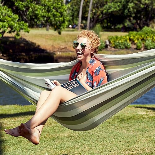 Miniatura 2 de La Siesta XL King Brisa Classic Hamaca y TreeMount, Kit de Suspensión para Árboles Vigas Postes - Hamaca Columpio para Interiores y Exteriores,