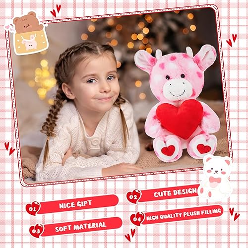 Miniatura 5 de Shappy 2 juegos de mono de peluche para el día de San Valentín, lindo mono de peluche, juguetes de animales de peluche para el día de San Valentín,