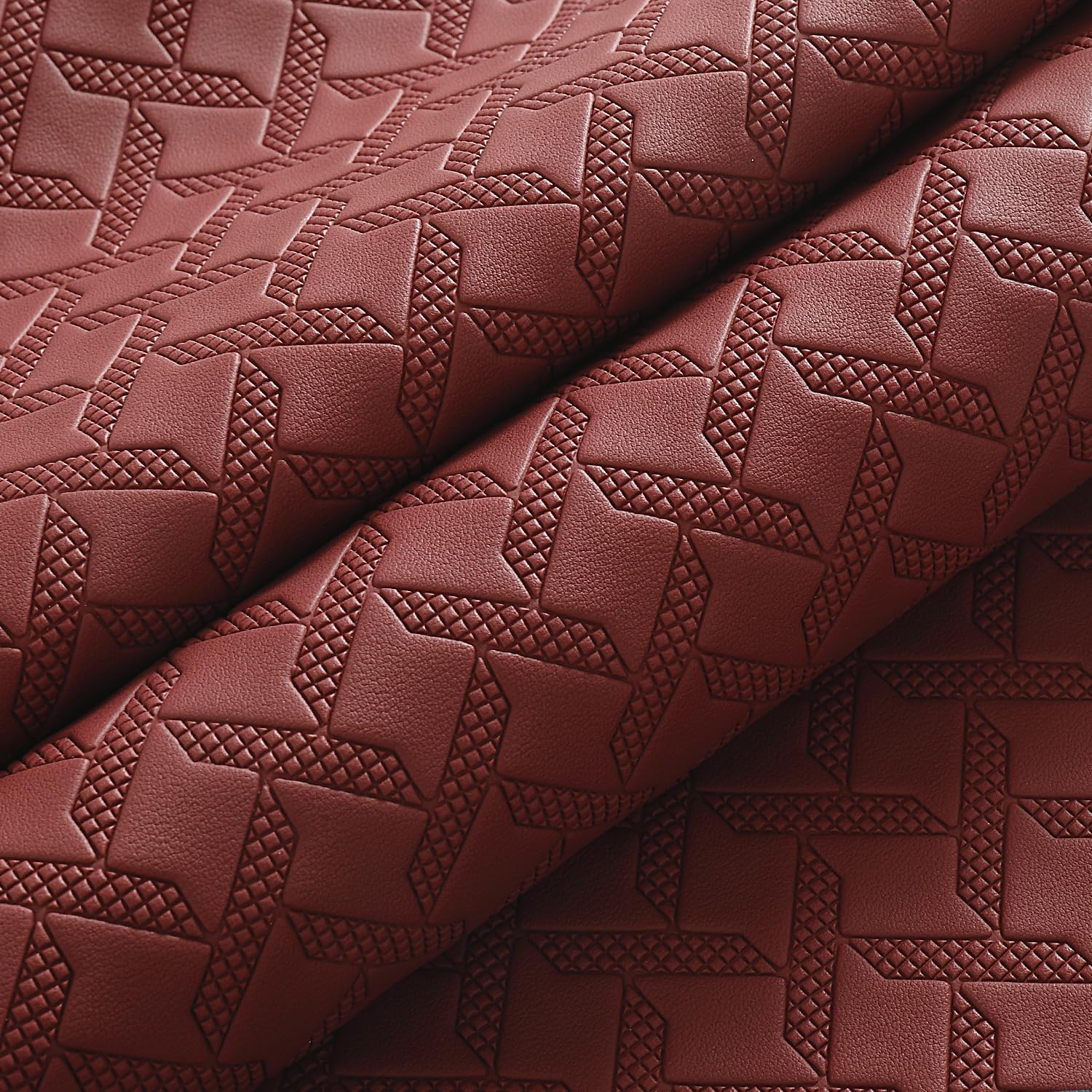 Marine Vinyl Fabric, Upholstery Faux Leather, 1.0mm Thickness, 61" Width (59" Usable), Perfect for Cars, Outdoor Yachts, and Home Furniture(Burgundy,Pre-Cut 72"x61")