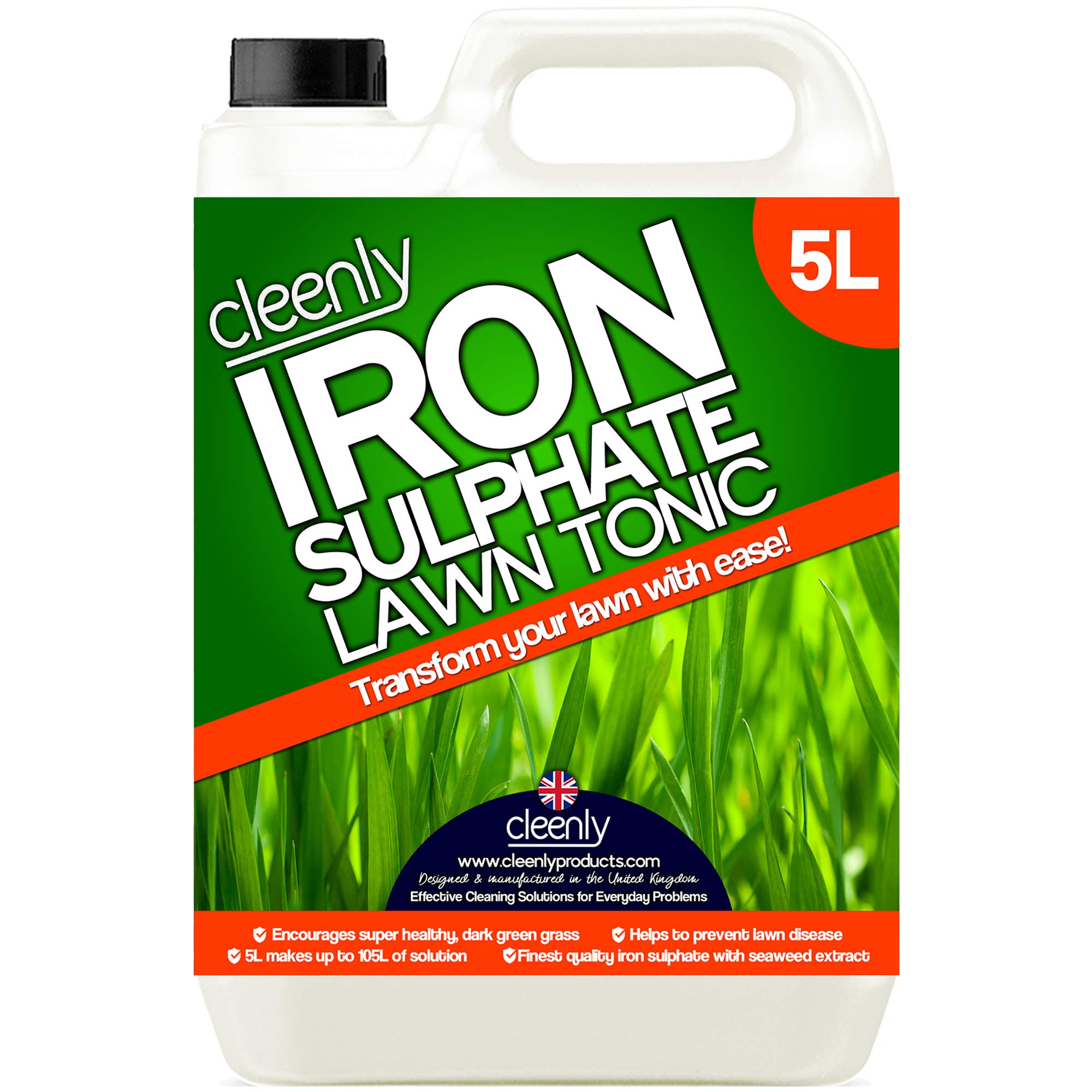 Buy Cleenly Iron Sulphate Lawn Tonic Liquid Transforms Lawns, Hardens