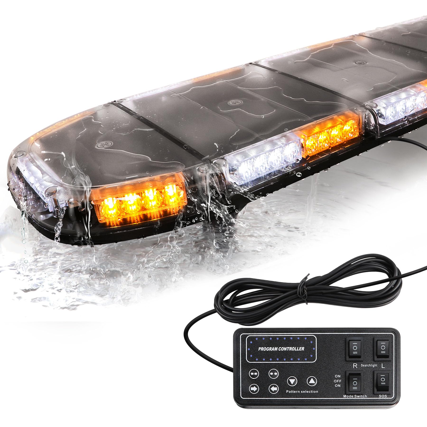 Truck Accessories 8-Pack 6 LED Amber Strobe Lights Vehicles Trucks  Emergency Strobe Lights Kit 12v 24v Warning Hazard Flash Strobe Lights Bar  Grill Grille Surface Mount Super Bright Waterproof P 45546957 Off