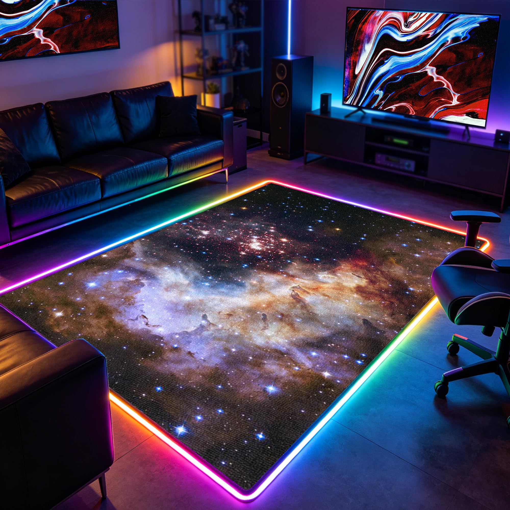 Tapis de jeu pour chambre de garçon lavable de dimension 130x160cm