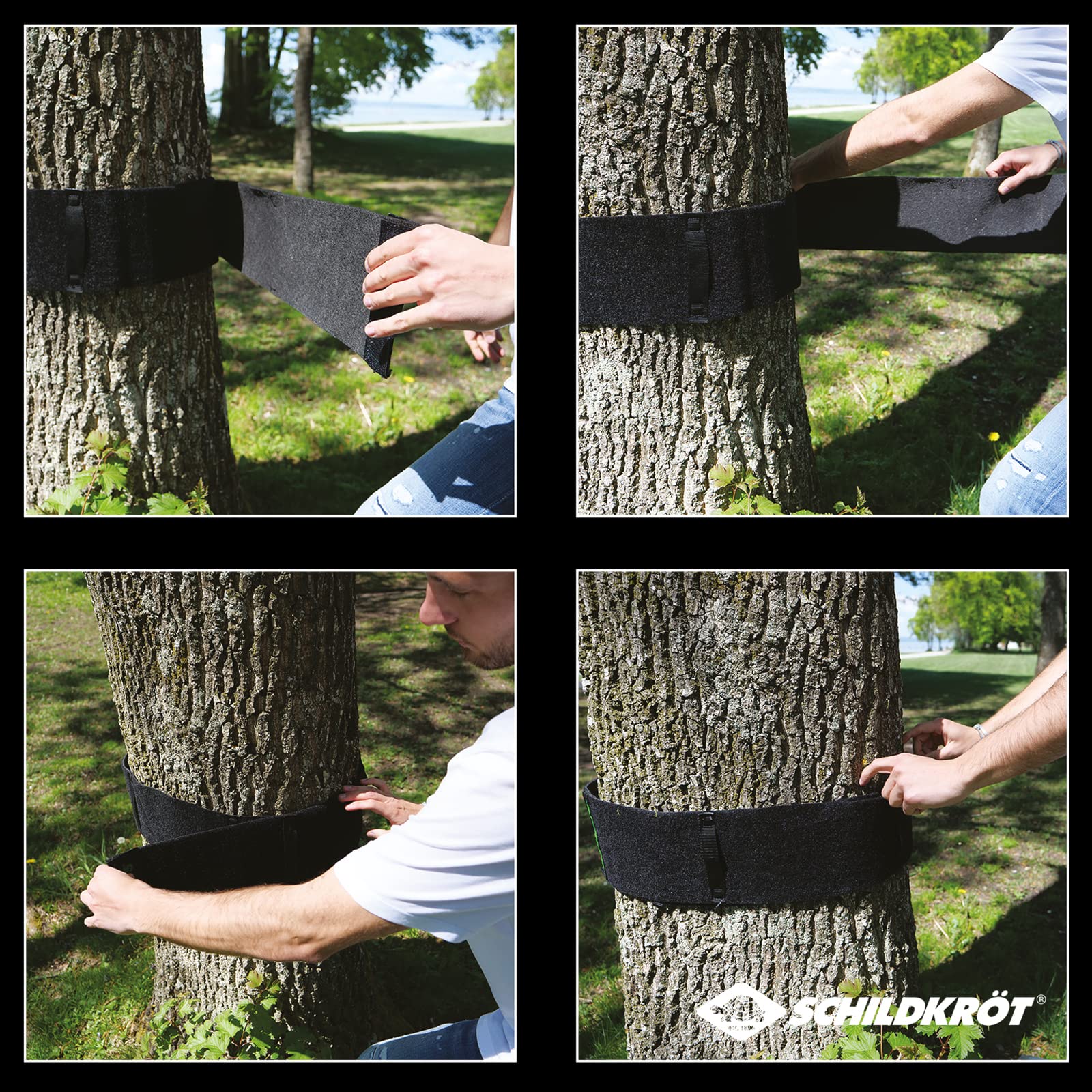 Schildkröt Protection d'arbre pour Slackline, Jungle Line, Zipline, Set Complet pour 2 Arbres, Version XXL, avec Velcro pour Un Montage Facile