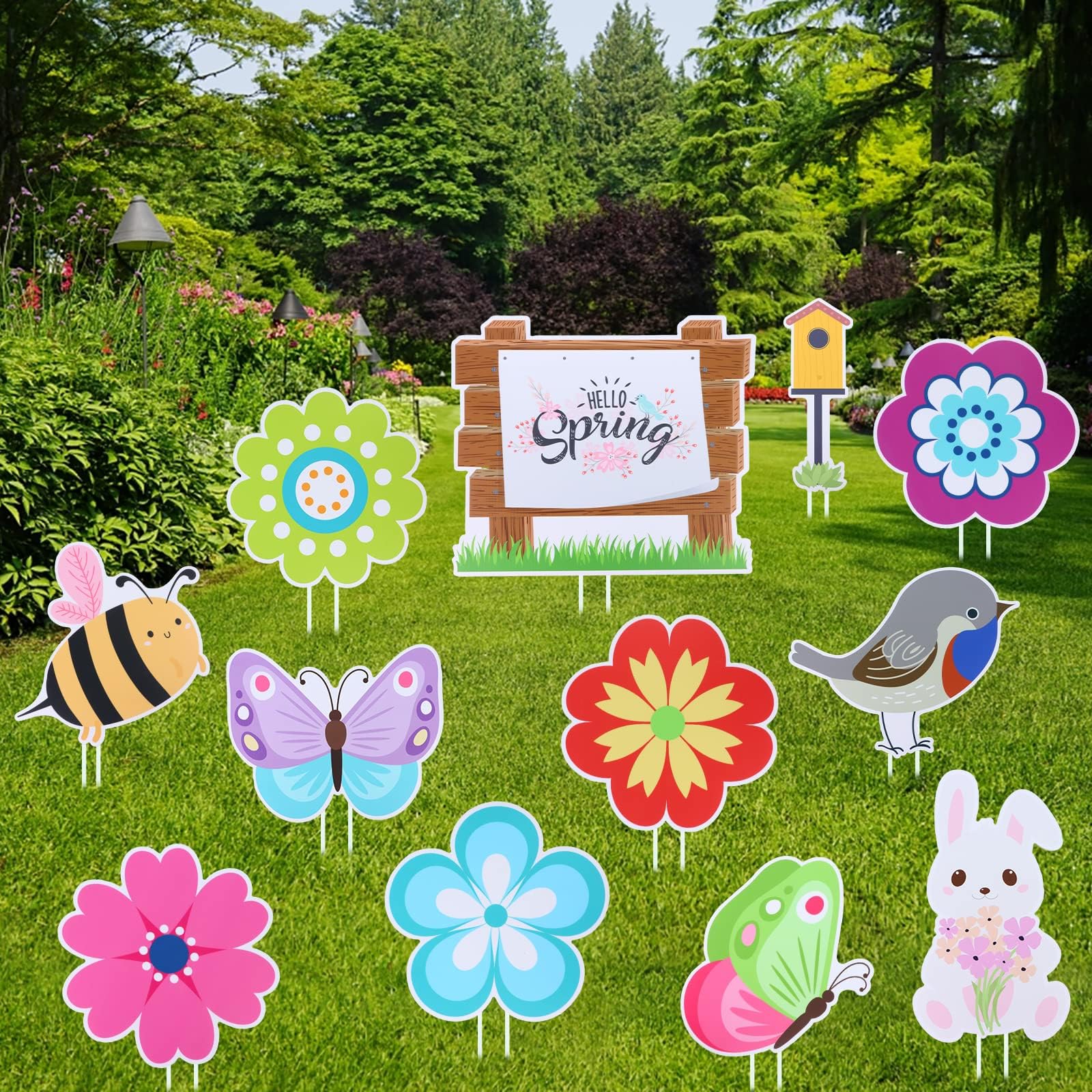 Snapklik.com : Shknldzsm 12 Pack Spring Yard Signs