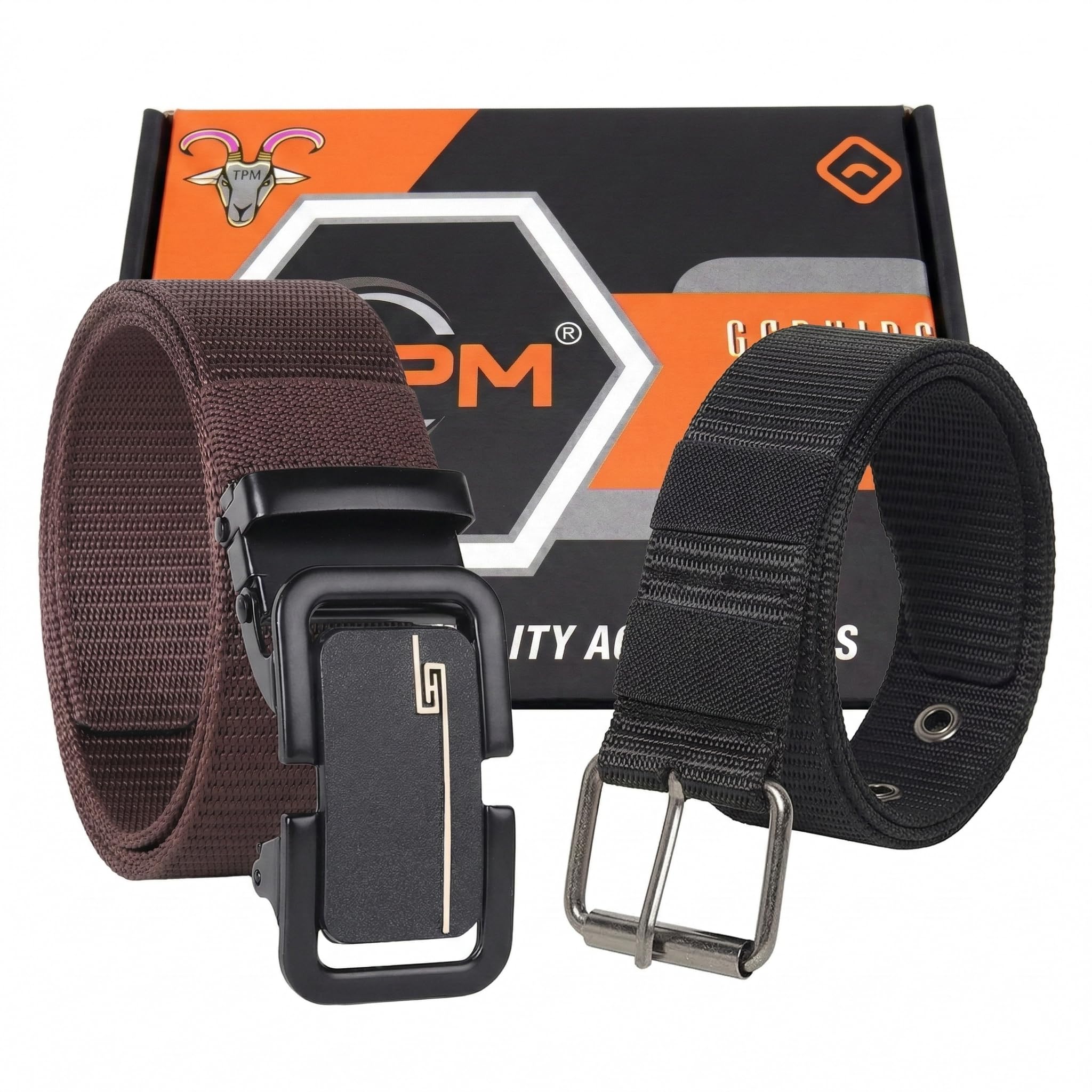 tpm UrbanForce Combo Belt for Men – Pack of 2 Nylon Belts with Premium Metal Buckles | Adjustable, Durable & Stylish for Casual, Outdoor & Daily Wear | Gift Box-picture-54
