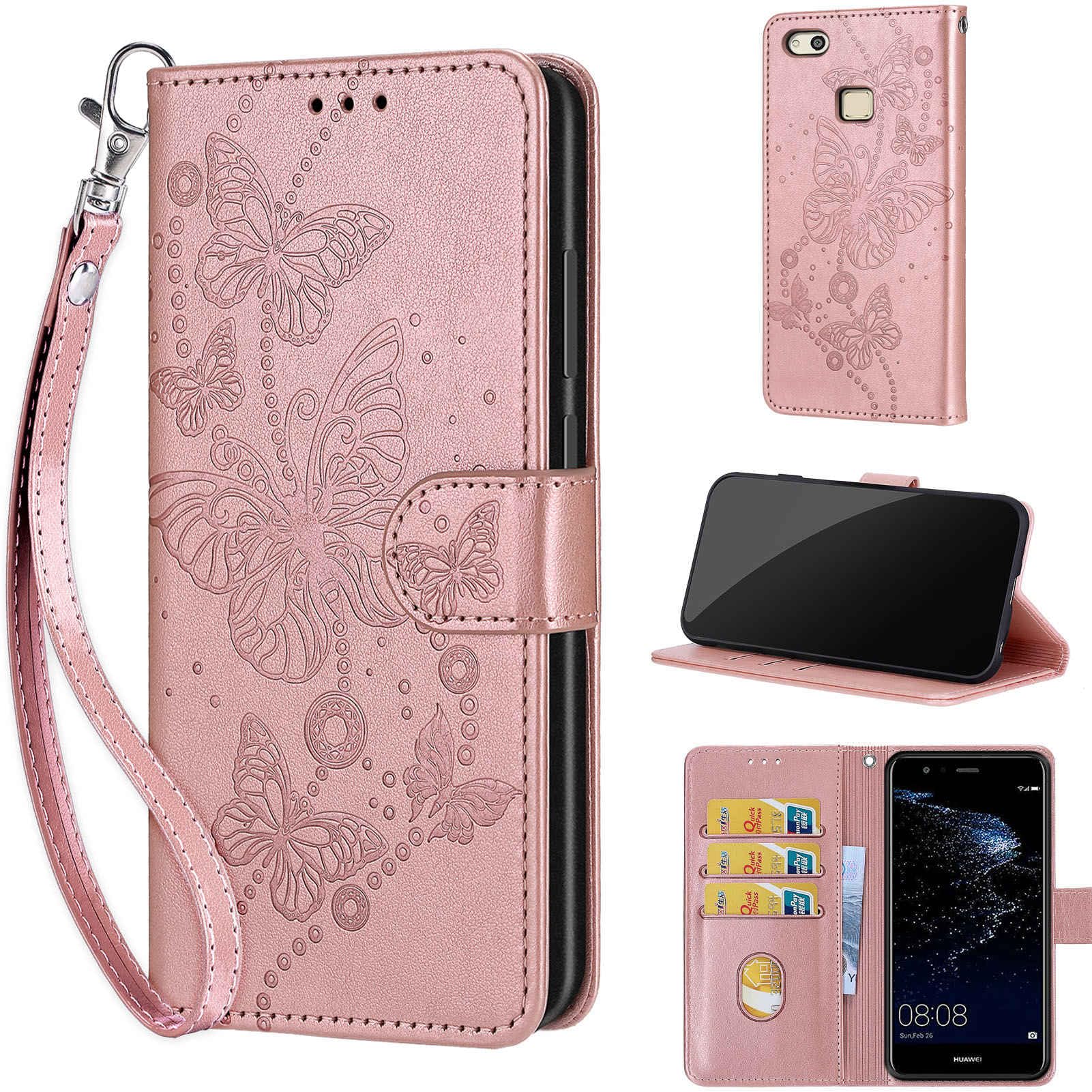 ROJIOJIO Cover Portafoglio In Pelle PU Per Huawei P10 Lite – Flip Case Con Chiusura Magnetica, 2 Slot Carte E Supporto Orizzontale, Nero - 2