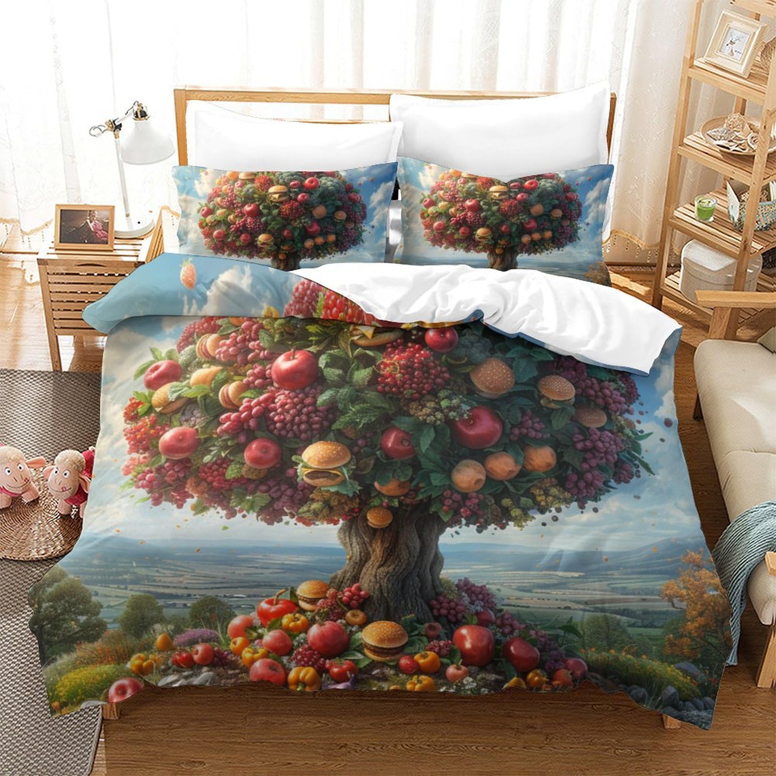 Housse de couette Arbre de Vie imprimé 3D pour une chambre zen et cosy