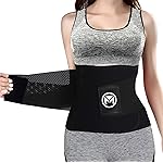 Moolida Waist Trainer Belt for Women Waist Trimmer Workout Fitness Back Support Belts Black,Small