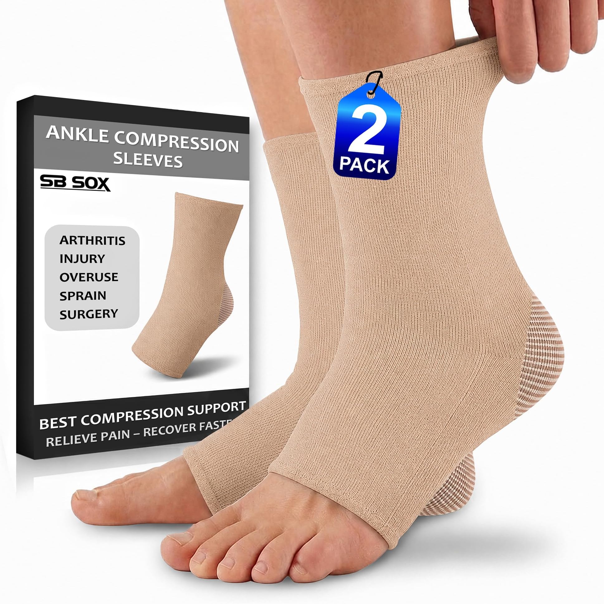 SB SOX Ankle Brace Compression Sleeve for Men & Women