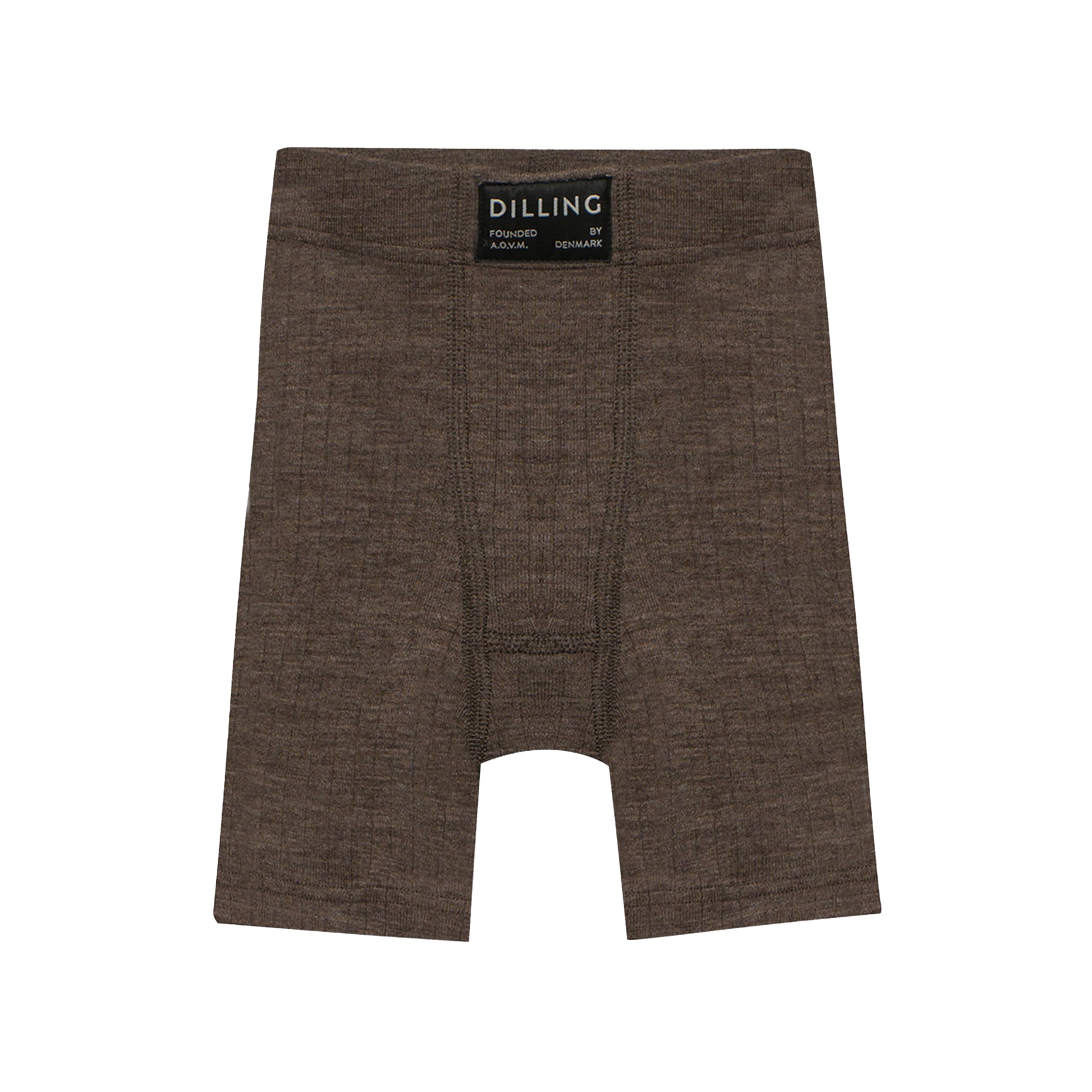 DILLING Children’s Merino Wool Boxer Shorts - Chestnut Brown 7-8Y