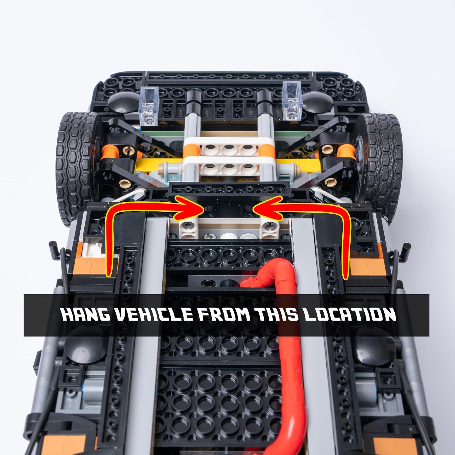 Vertical Wall Mount Compatible with Lego Creator DeLorean-10300 (Car & Figs NOT Included)