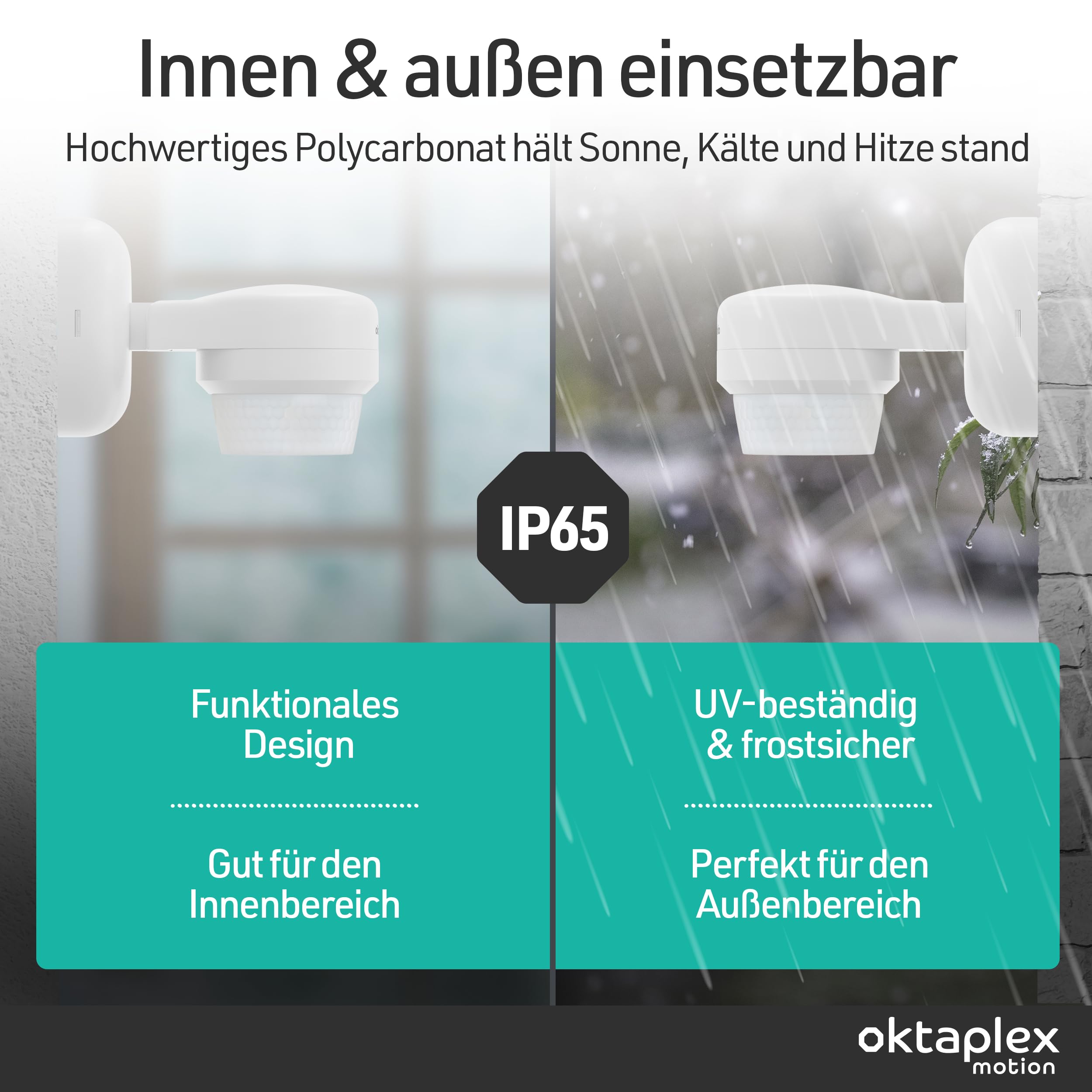 Oktaplex 2er Set Mia Bewegungsmelder schwenkbar weiß