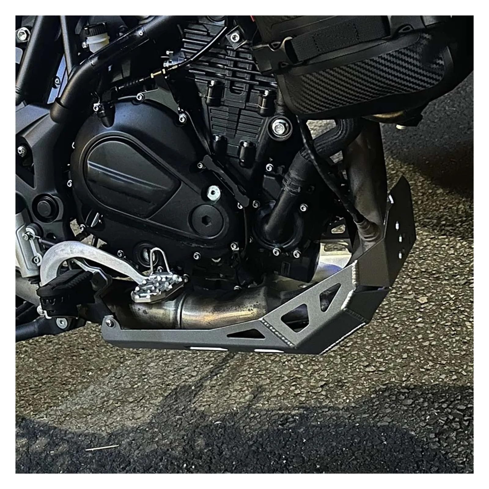 Paracoppa motore moto Copertura di protezione del motore motociclo Base Bash Guard Piastra paramotore Pancia Accessori per TRK702X TRK702 TRK 702X702X