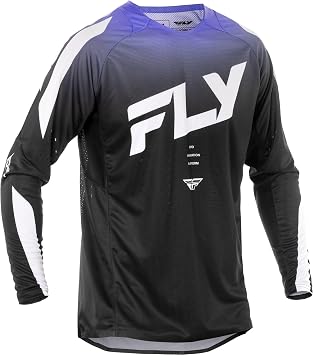 Fly Racing Men's Evolution DST Jersey (Black/White/Purple, Large)