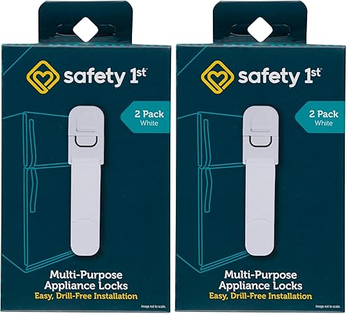 Safety 1er pestillo multiusos, blanco, 2 unidades (paquete de 2)