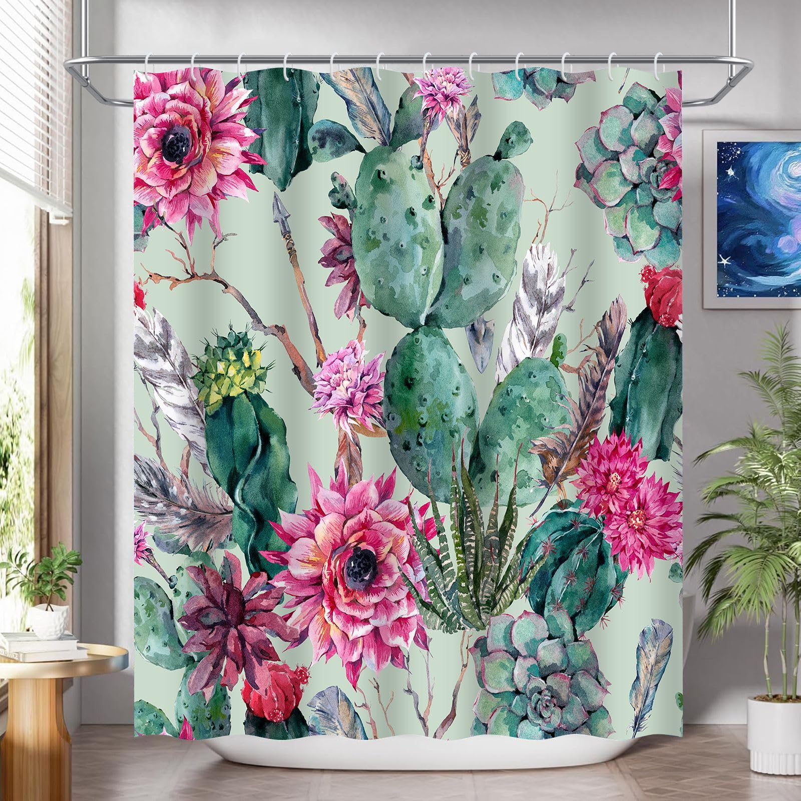 Rideau de douche anti-moisissure imperméable en tissu lavable 180x200