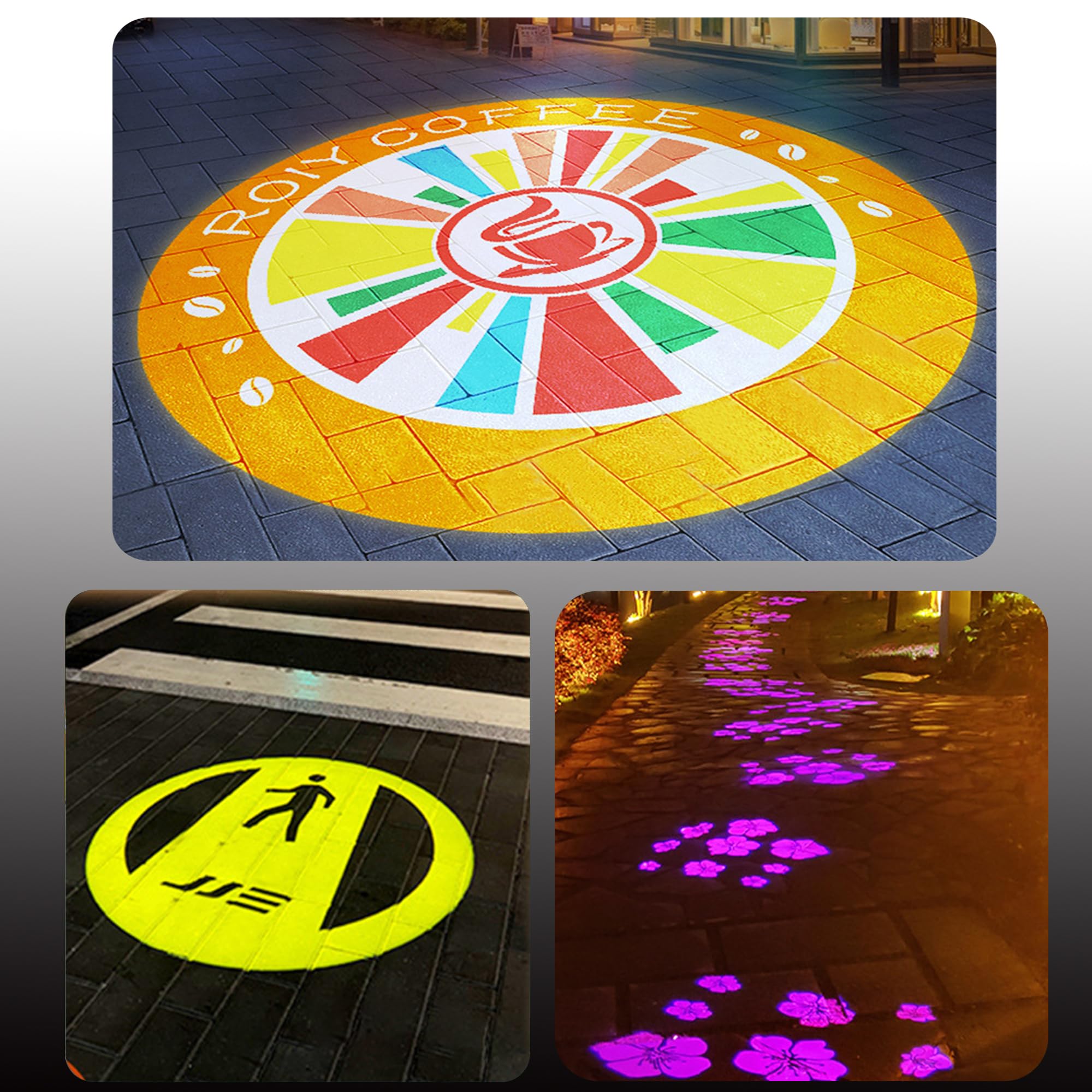 Handimake Custom Logo Projector Lights, Custom GO BO Projectors for Store Business Wall Outdoor, Personalized Logo Lens Waterproof IP67 HD LED for Bar Shop Advertising and Wedding