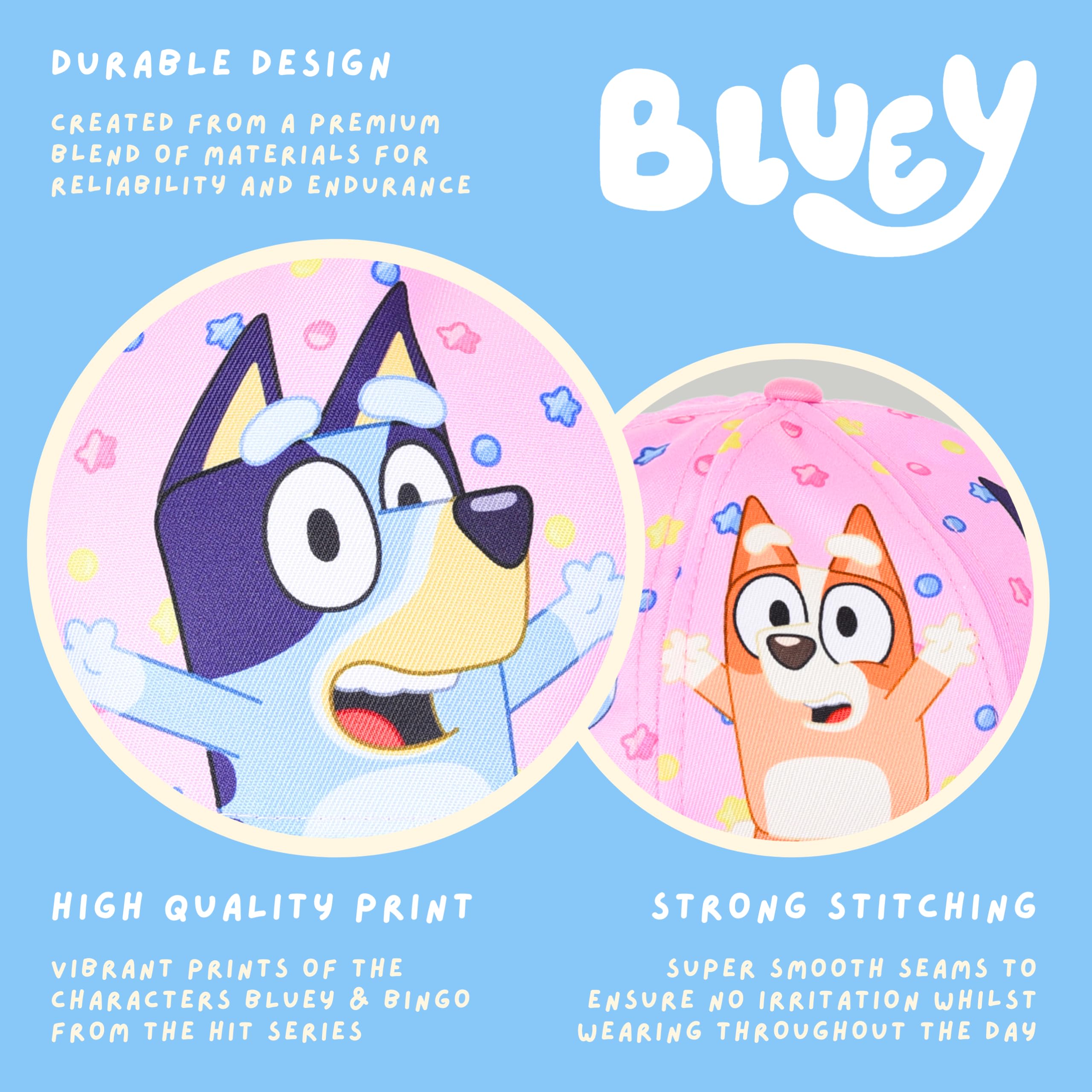 Bluey Gorro para Niños, Clasica Gorra de Beisbol, Gorra Bingo Coco Chloe, Regalo para Niños y Niñas