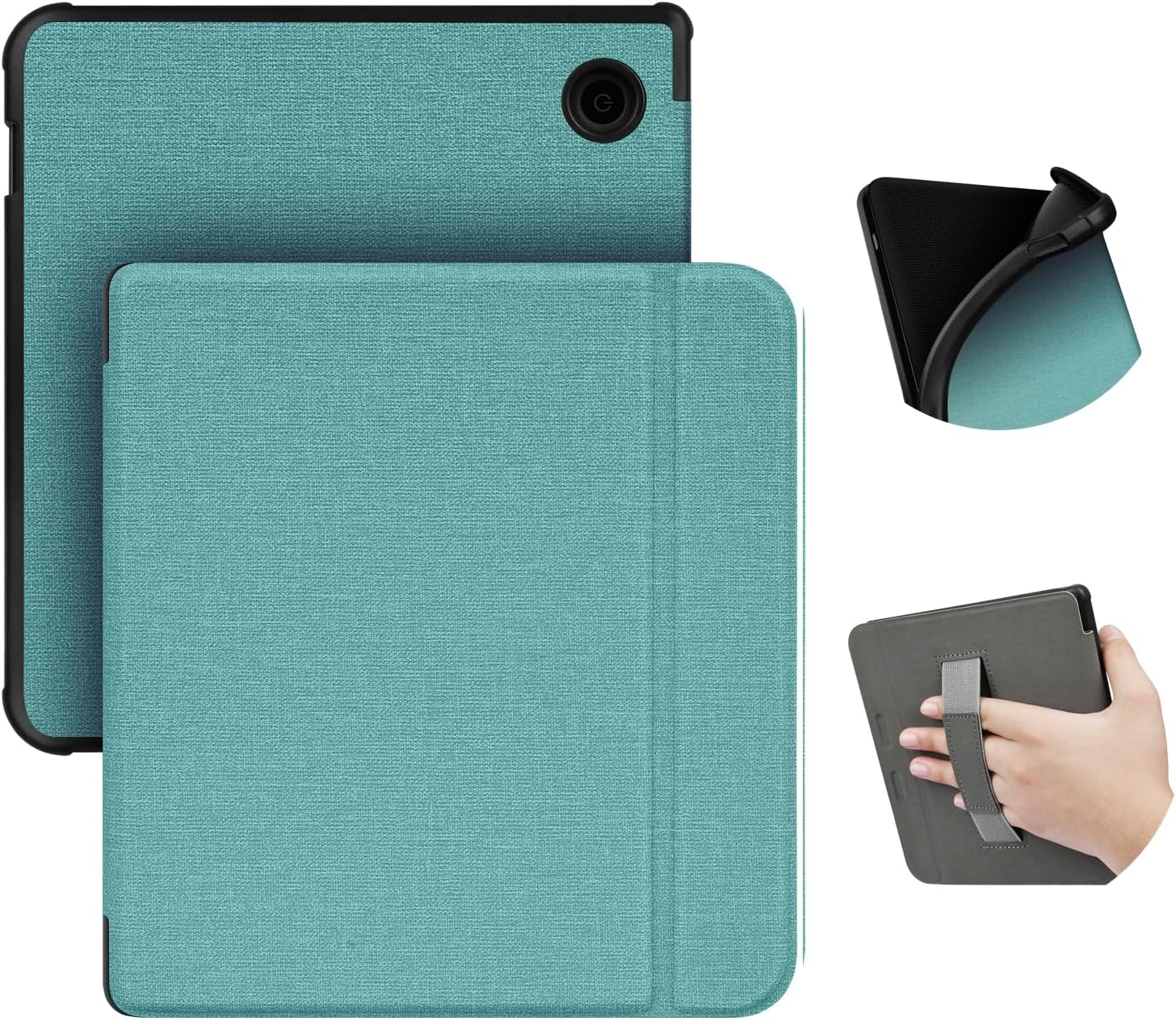 Case for 7” Kobo Libra 2 Only - Ultra Slim PU Leather Smart Cover with Auto Sleep and Wake, Premium Protective Case with Hand Strap for Kobo Libra 2 (Green)