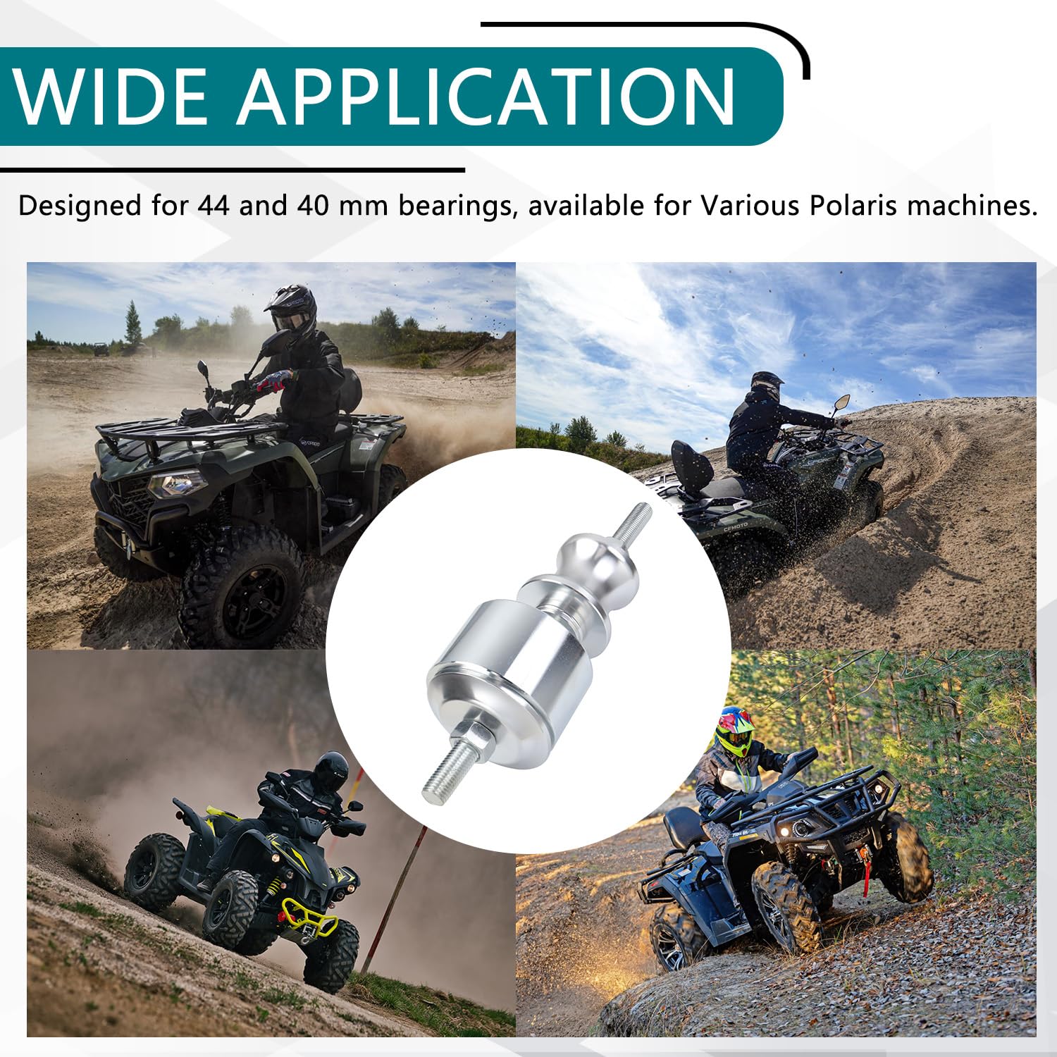 Wheel Bearing Removal Tool Compatible for Polaris Ranger RZR Ranger General Sportsman 40 or 44 MM Wheel Bearings No Need for Hydraulic Presses Quick Installation and Removal