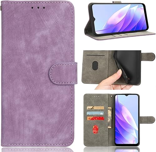 Funda compatible con Honor X7, piel sintética con soporte para tarjetas, compatible con Honor Play 30 PlusPlay 30+ Flip cierre magnético, funda de