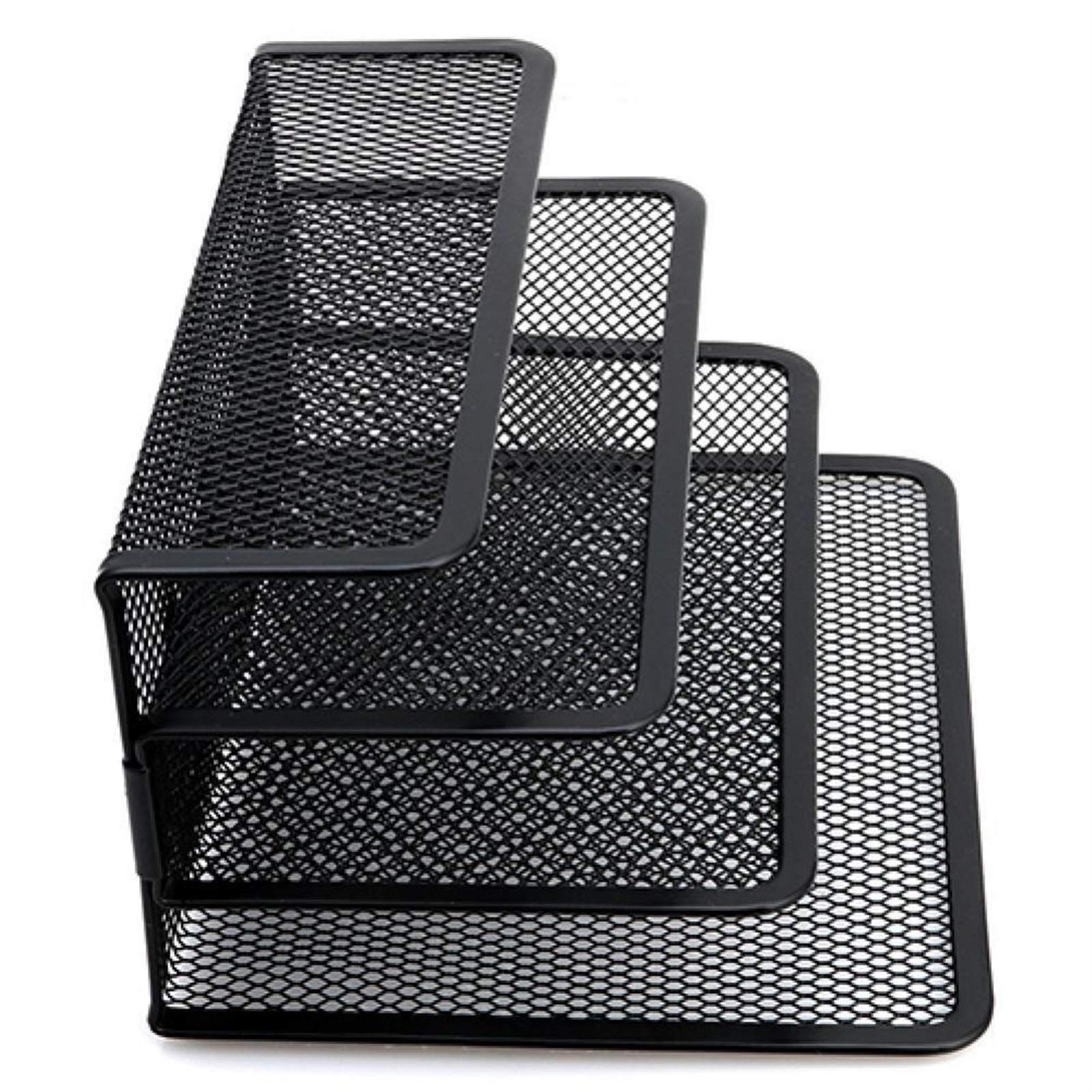 Portariviste Desktop Maglia Lettera Sorter Mail Mayn Toers Stand Holder Documenti Vassoio Desktop File Tray Teraggio di file Organizer Holder Desk Organizer (nero) Cartella espandibile