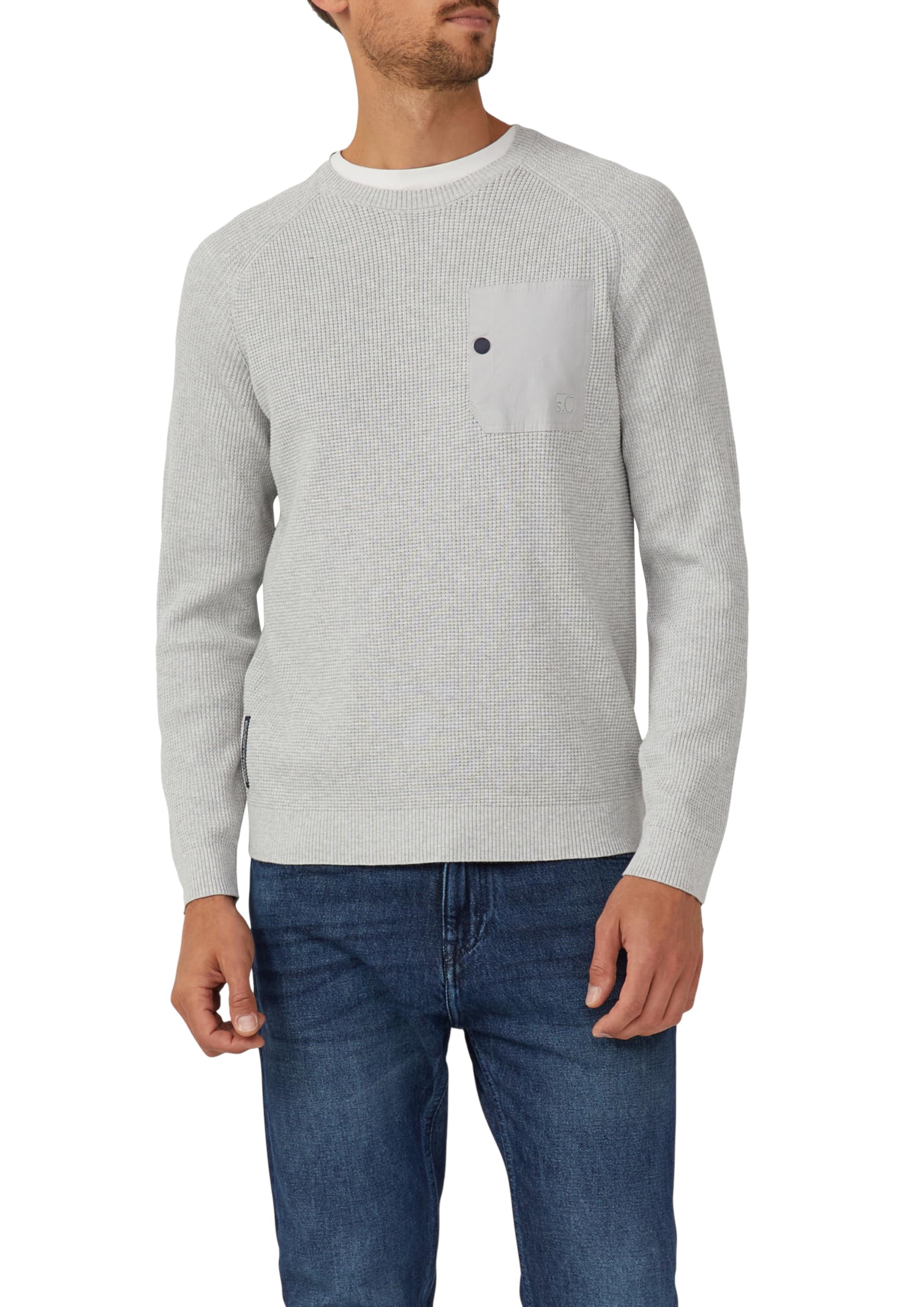 s.Oliver Strickpullover mit Brusttasche und Druckknopf