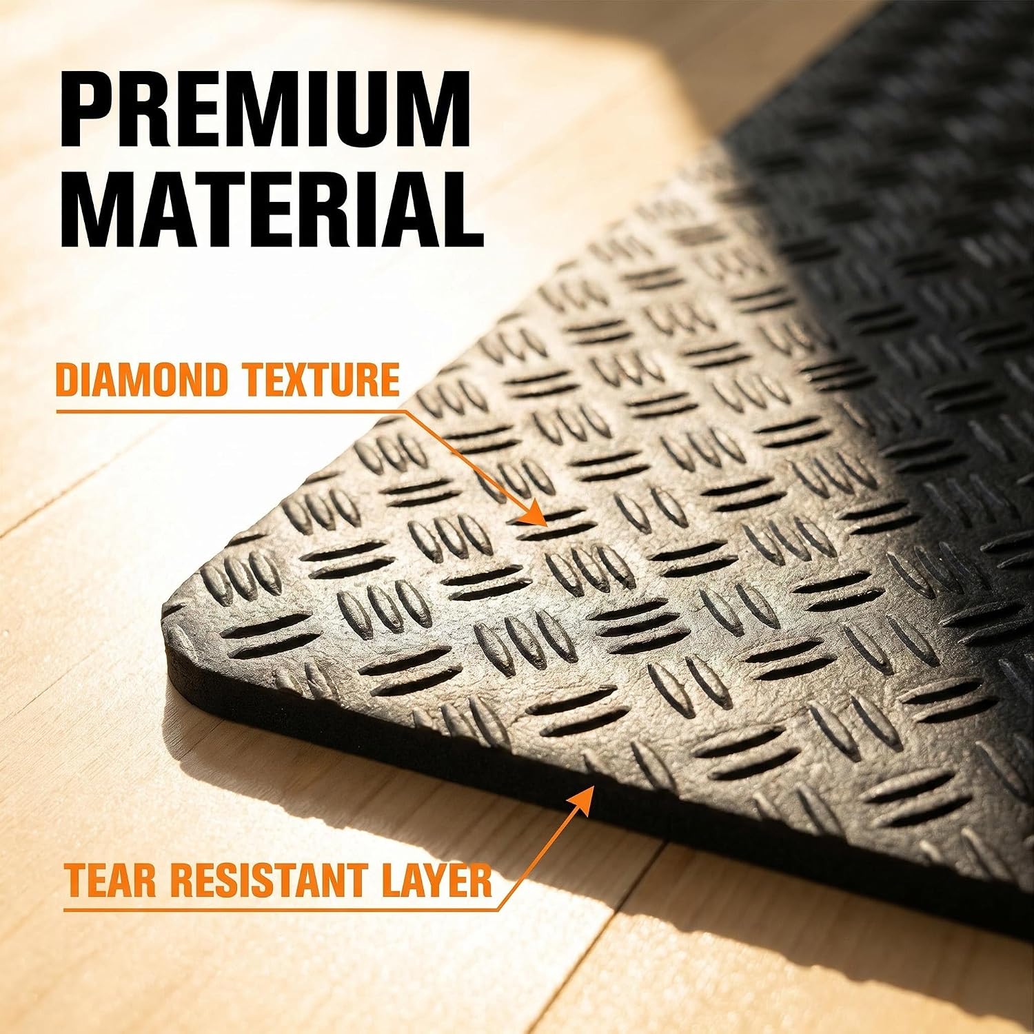 Anti Vibration Mat, Double-Sided Non-Slip, High-Density Material 5mm Thick, for Vibration Platform Machines, Floor Protection, Noise Reduction