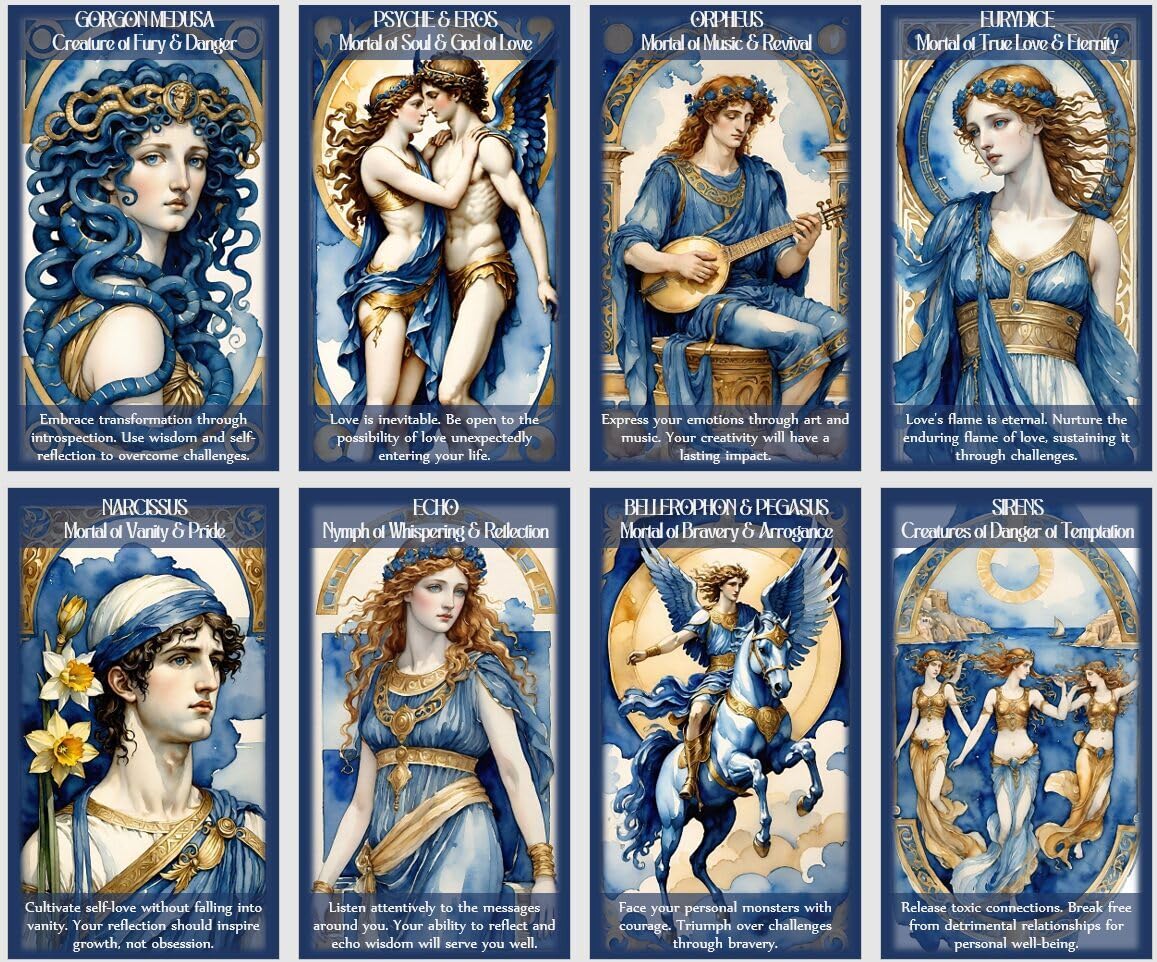 Oracle della mitologia greco-romana - Mazzo da 80 carte di antichi dei, dee e saggezza archetipica