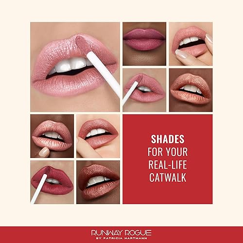 Miniatura 7 de Runway Rogue Trío de labios líquido Silk Glam, paquete de lápiz labial líquido, (primera clase, Jet Set, Trophy Wife)