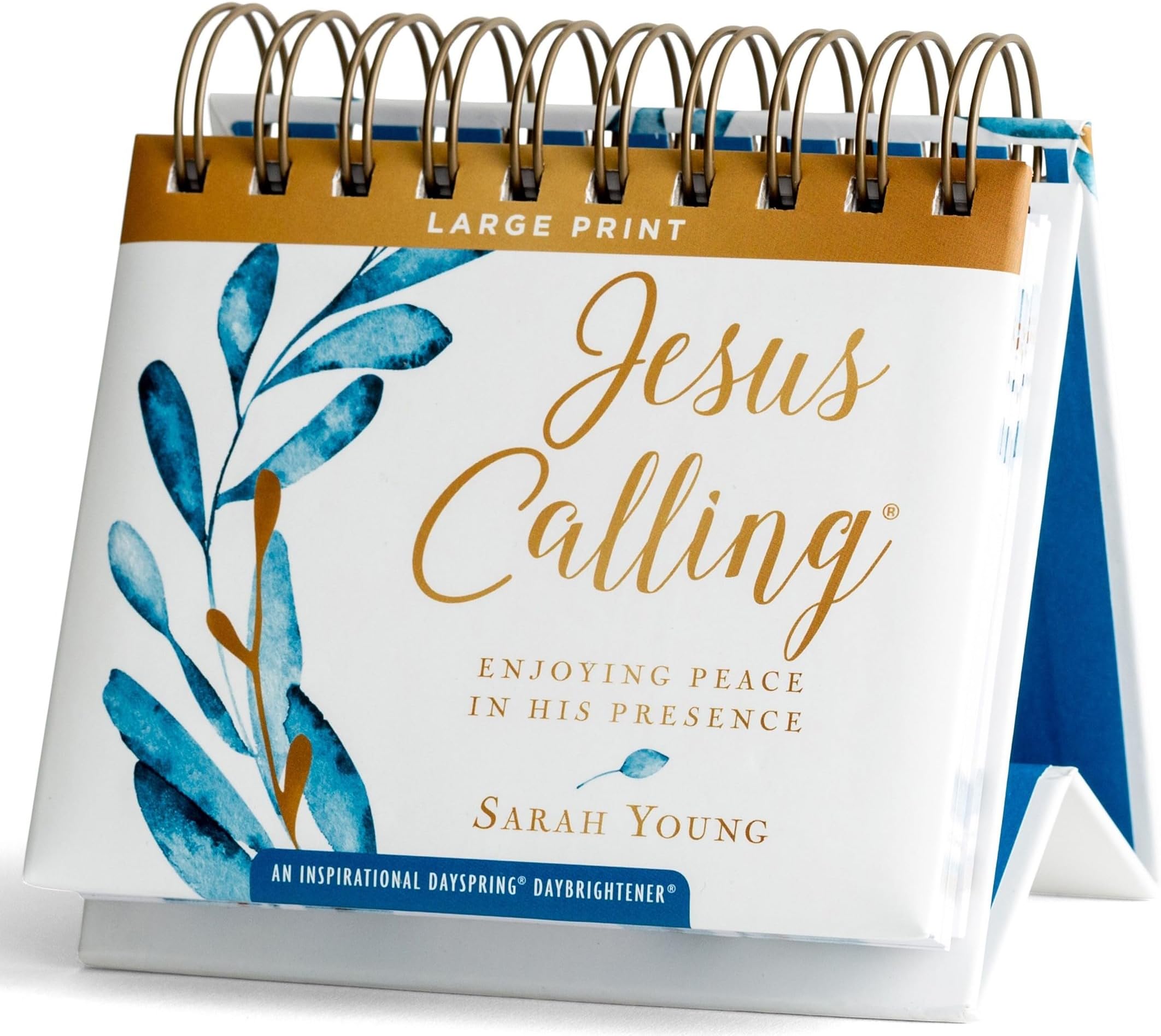 Jesus Calling: Enjoying Peace in His Presence Large Print (A DaySpring Inspirational DayBrightener) - Perpetual Calendar