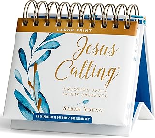 Jesus Calling: Enjoying Peace in His Presence Large Print (A DaySpring Inspirational DayBrightener) - Perpetual Calendar