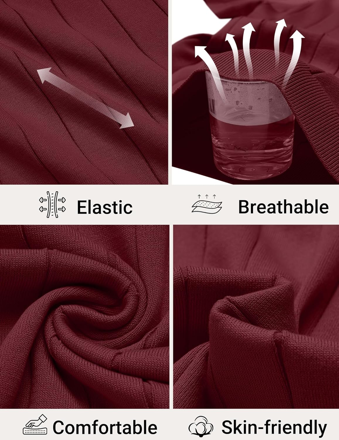 COOFANDY Mens Polo Shirts Short Sleeve V Neck Knit Shirts for Men Casual Old Money Clothes Mens Golf Shirt - Image 6