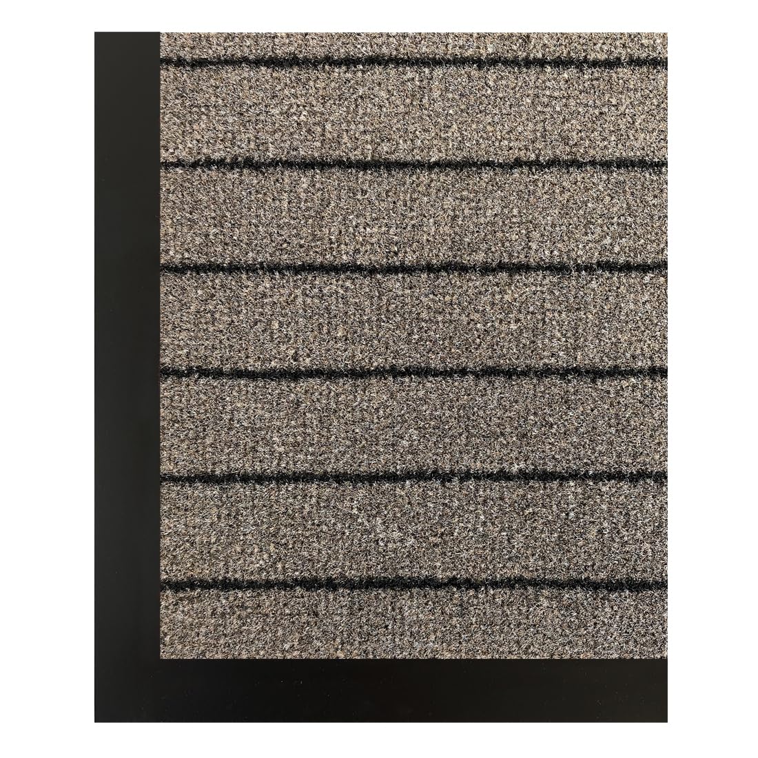 Acomoda Textil - Felpudo de Entrada Absorbente Rectangular para Interior y Exterior. Felpudo Antileslizante para Hogar y Oficina de Fácil Limpieza. (Líneas Marrón, 120x180 cm)