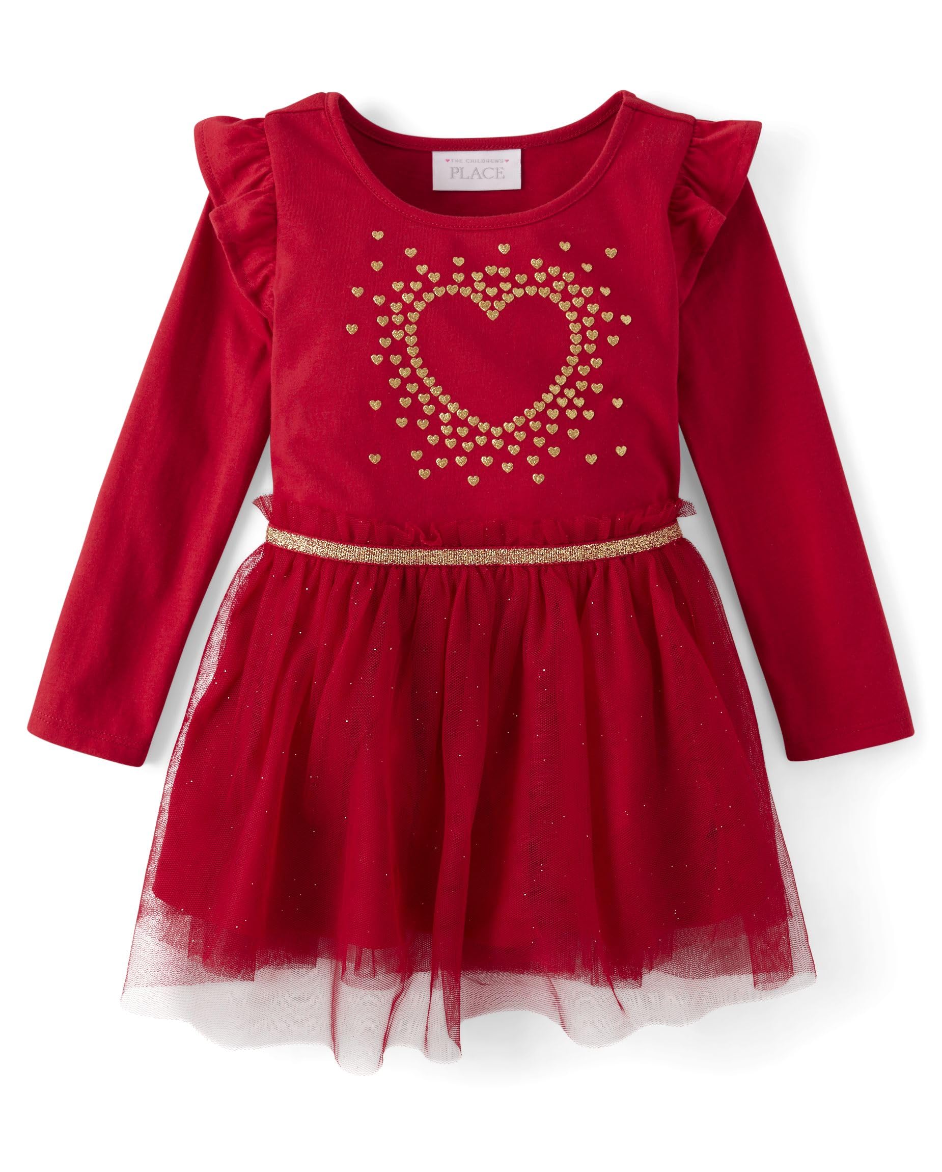 The Children's Place baby girls Heart Mesh Tutu Dress
